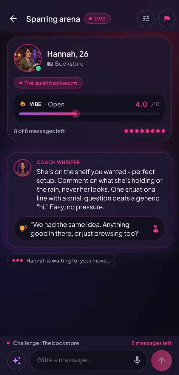 Practise with people who react like people